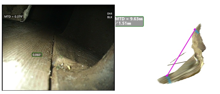 案例1:測量機匣凸起高度