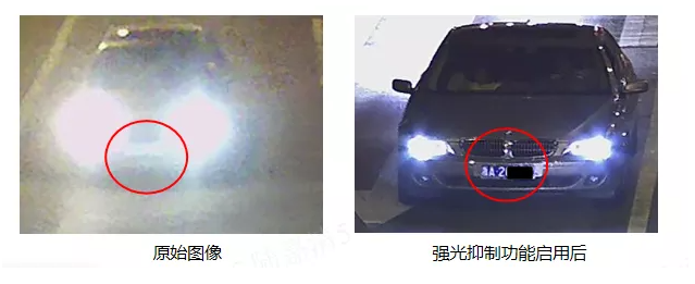 強光抑制效果對比